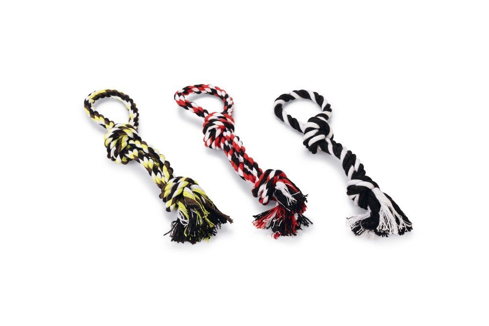 BZ Flossytouw Bino 2 Knop. S Ass 25cm BZ Flossytouw Bino 2 Knop. S Ass 25cm
