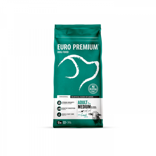 Euro Premium Medium Adult Lamb&Rice 12kg Euro Premium Medium Adult Lamb&Rice 12kg