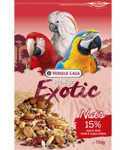 Exotic Nuts - Notenmix voor Papagaaien 750gr Exotic Nuts - Notenmix voor Papagaaien 750gr