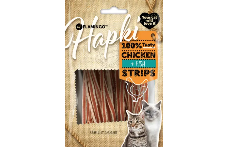 Hapki Sushi Strips Fijn Met Kip En Vis 50gr