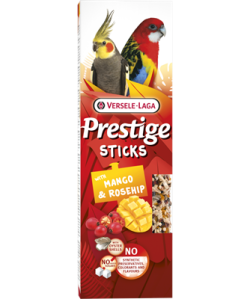 Prestige Sticks Grote Parkieten Mango & Rozenbottel - 2st Prestige Sticks Grote Parkieten Mango & Rozenbottel - 2st