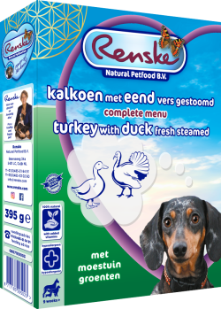Renske Vers Vlees Hond Adult Kalkoen & Eend 395gr