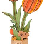 Rowood DIY Houten Bloem Orange Tulip