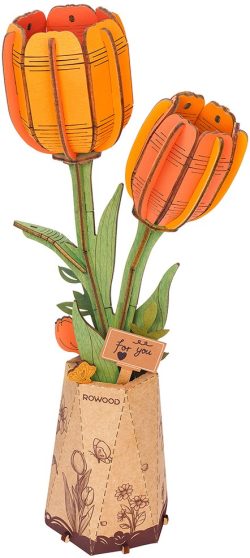 Rowood DIY Houten Bloem Orange Tulip