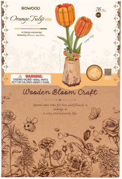 Rowood DIY Houten Bloem Orange Tulip
