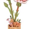 Rowood DIY Houten Bloem Pink Carnation (Anjer)