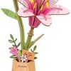 Rowood DIY Houten Bloem Pink Lily