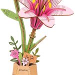 Rowood DIY Houten Bloem Pink Lily