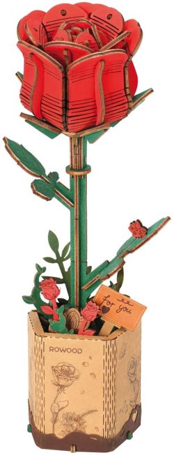 Rowood DIY Houten Bloem Red Rose