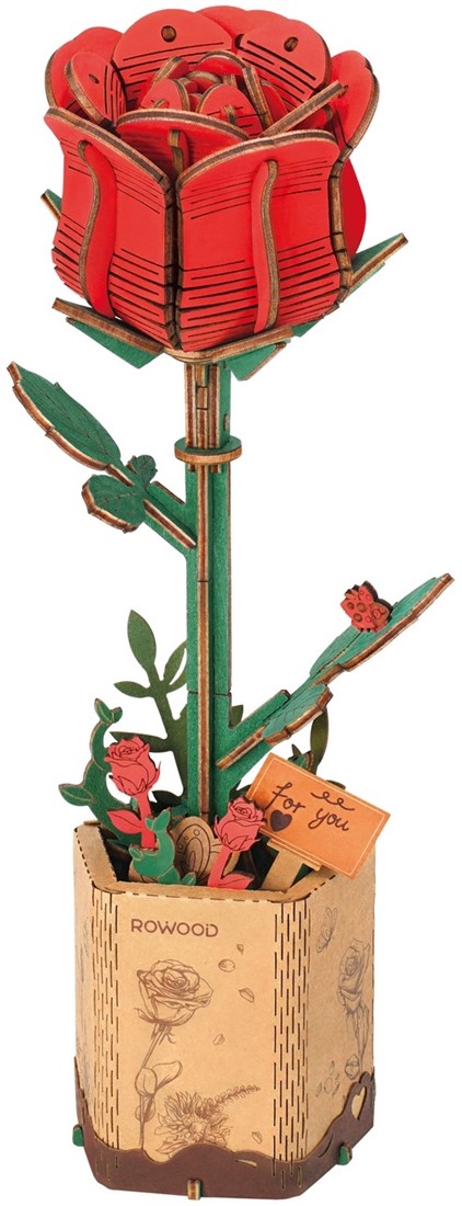 Rowood DIY Houten Bloem Red Rose Rowood DIY Houten Bloem Red Rose