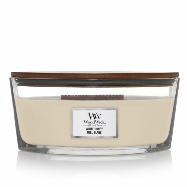 WoodWick White Honey Ellipse Kaars WoodWick White Honey Ellipse Kaars