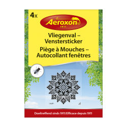 Aeroxon Vliegenval Venstersticker Met Motief 4st Aeroxon Vliegenval Venstersticker Met Motief 4st