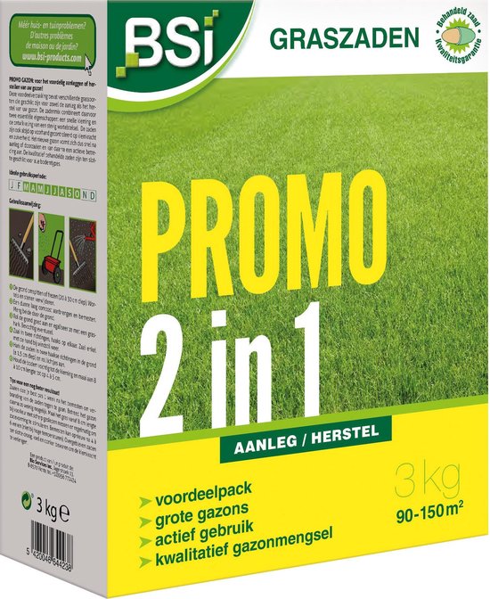 BSI 2 in 1 Graszaad Promo 3 Kg BSI 2 in 1 Graszaad Promo 3 Kg