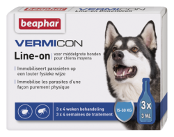 Beaphar Vermicon Line-On Middelgrote Hond 3x3ml