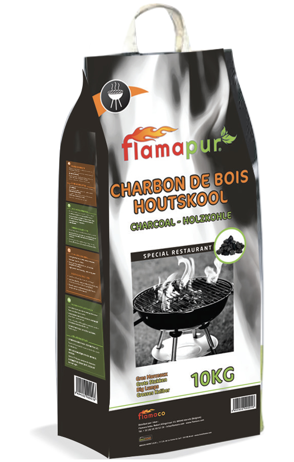 Flamapur Houtskool Restaurant 10 Kg Grote Stukken 40 - 160mm