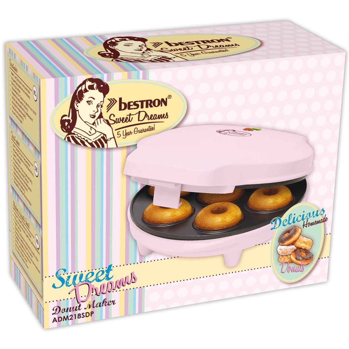 Bestron Donut Maker Roze Bestron Donut Maker Roze