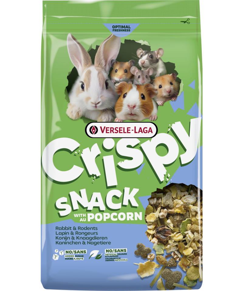 Crispy Snack met Popcorn Alle Knaagdieren 1,5kg Crispy Snack met Popcorn Alle Knaagdieren 1,5kg