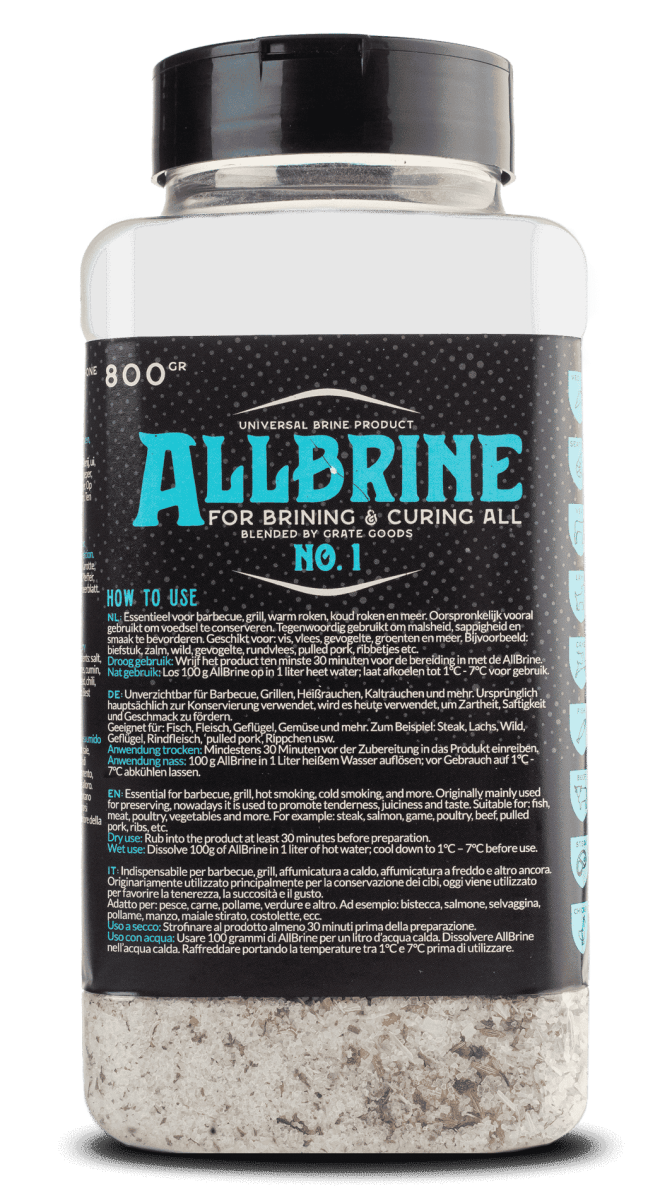 Grate Goods Allbrine Nr.1 800gr Pekel met Zeezout Grate Goods Allbrine Nr.1 800gr Pekel met Zeezout