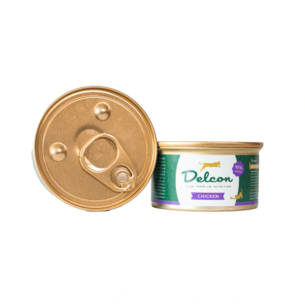 Delcon Kat Blikje Paté Adult Kip 85gr Delcon Kat Blikje Paté Adult Kip 85gr