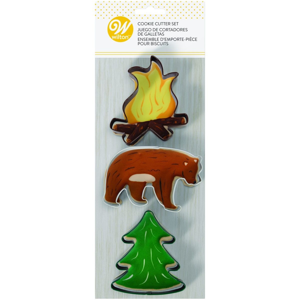 Wilton Cookie Cutters Fire/Bear/Tree Set/3 Wilton Cookie Cutters Fire/Bear/Tree Set/3