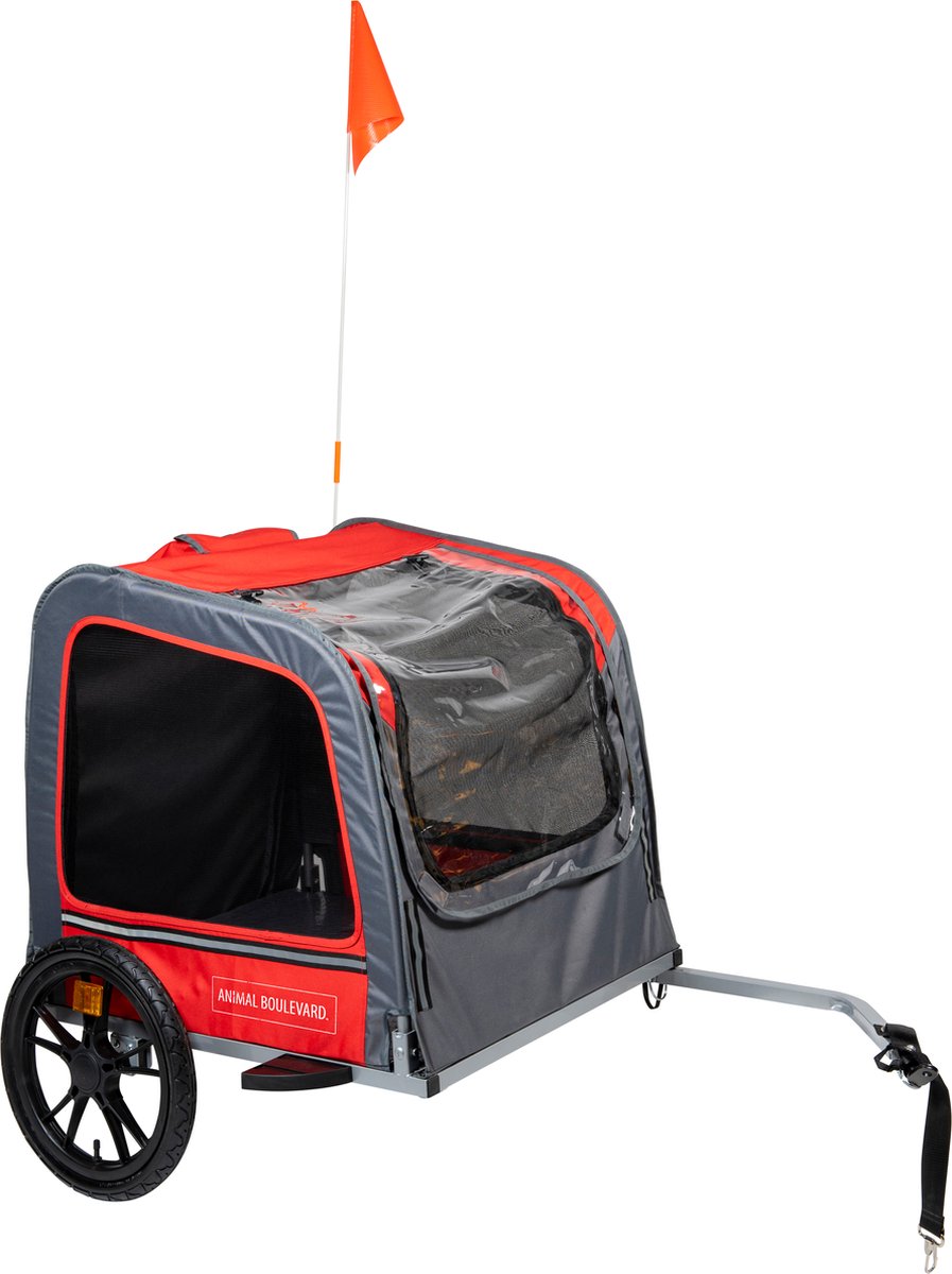 AB Travel Fietskar voor Honden Rood/Grijs L 130x80x90cm AB Travel Fietskar voor Honden Rood/Grijs L 130x80x90cm