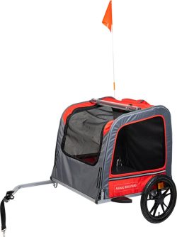 AB Travel Fietskar voor Honden Rood/Grijs L 130x80x90cm AB Travel Fietskar voor Honden Rood/Grijs L 130x80x90cm
