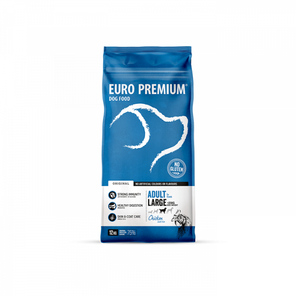 Euro Premium Large Adult Kip & Rijst 12kg Euro Premium Large Adult Kip & Rijst 12kg
