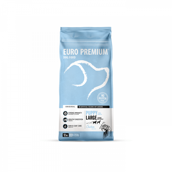 Euro Premium Puppy Large Kip & Rijst 12 Kg Euro Premium Puppy Large Kip & Rijst 12 Kg