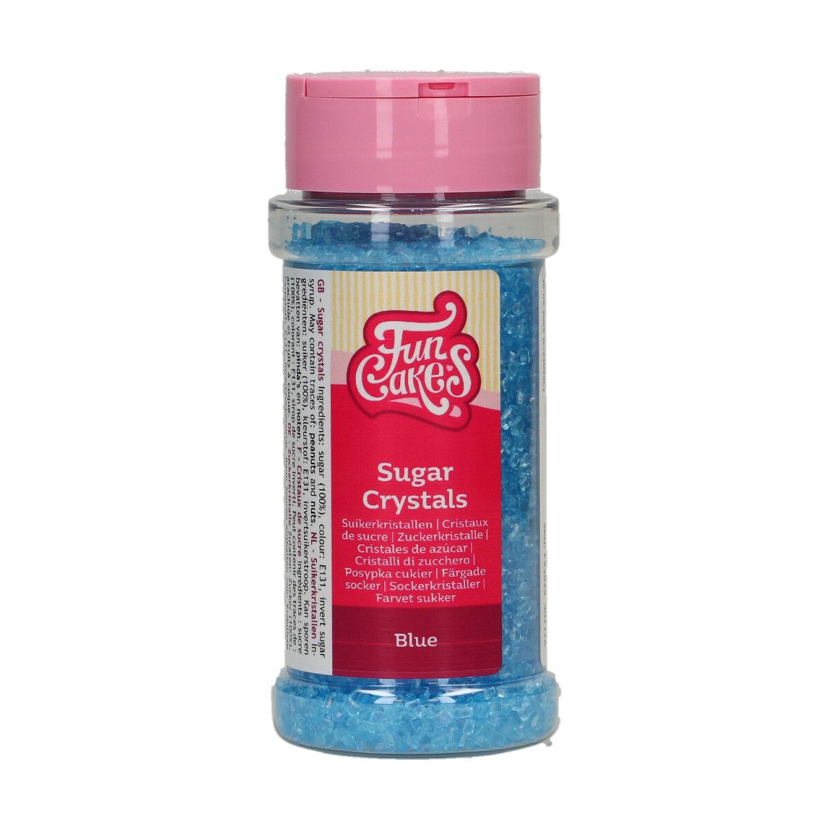 Funcakes Suikerkristallen Blauw 80gr Funcakes Suikerkristallen Blauw 80gr