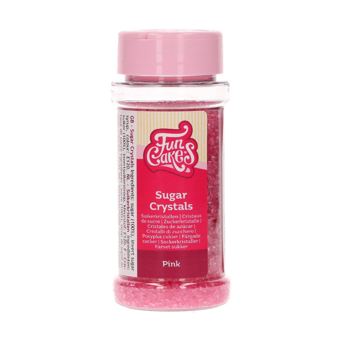 FunCakes Suikerkristallen Roze 80gr FunCakes Suikerkristallen Roze 80gr