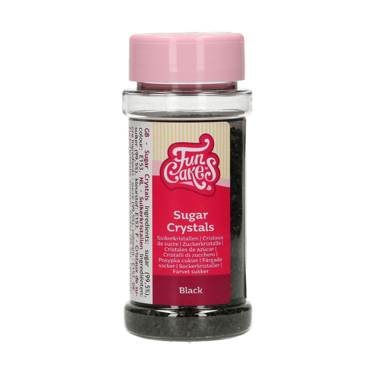 Funcakes Suikerkristallen Zwart 80gr Funcakes Suikerkristallen Zwart 80gr