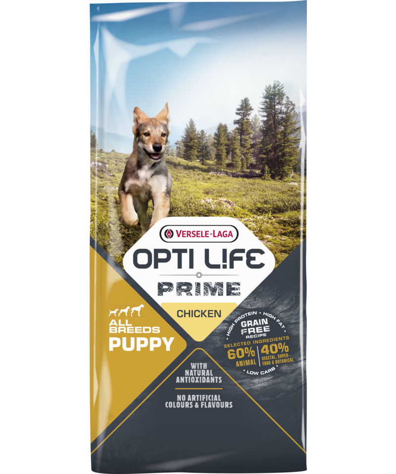Opti life Prime Puppy Granenvrije Hondenvoeding Kip 12,5kg Opti life Prime Puppy Granenvrije Hondenvoeding Kip 12,5kg