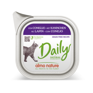 Almo Nature Daily Kat alu Konijn 100gr Almo Nature Daily Kat alu Konijn 100gr