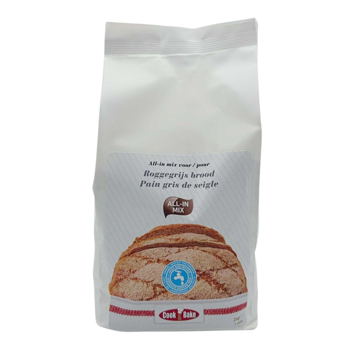 Cook & Bake All-in Mix Rogge Grijs 2KG Cook & Bake All-in Mix Rogge Grijs 2KG