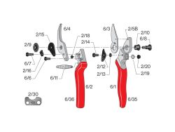 Snoeischaar FELCO 6 (Medium), compact met kegelvormige snijkop Snoeischaar FELCO 6 (Medium), compact met kegelvormige snijkop