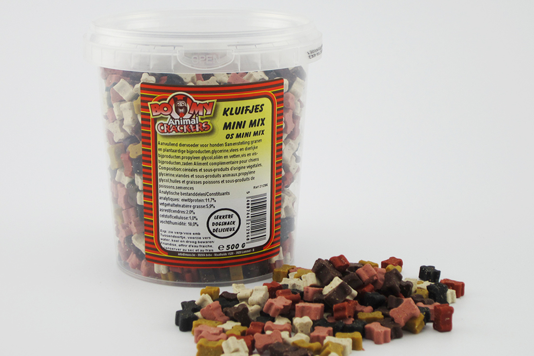 Boomy Kluifjes mini mix 500 gr Boomy Kluifjes mini mix 500 gr