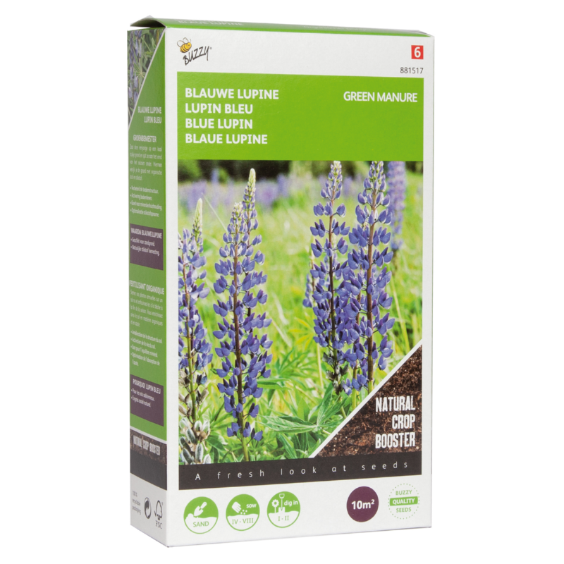 Buzzy Groenbemester Lupine Blauwe Bittere 100 gr Buzzy Groenbemester Lupine Blauwe Bittere 100 gr